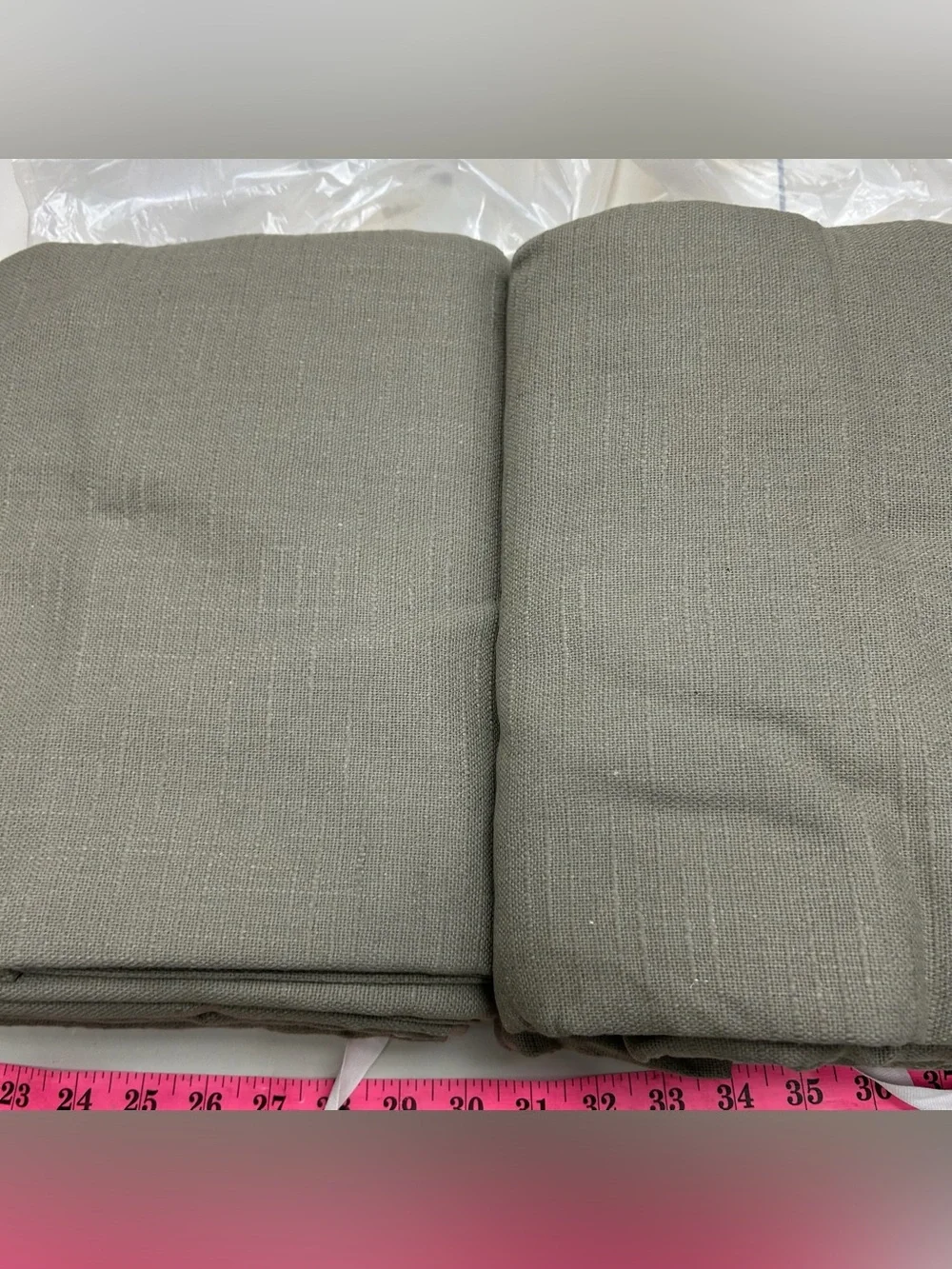 QUINCE Set Of 2 48x84 Cotton Slub Room Darkening Curtains Grey 9718